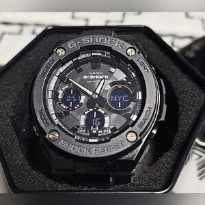Casio G-Shock G-Steel Tough Solar Resin 20ATM GST-S100G Black Steel 48mm Watch